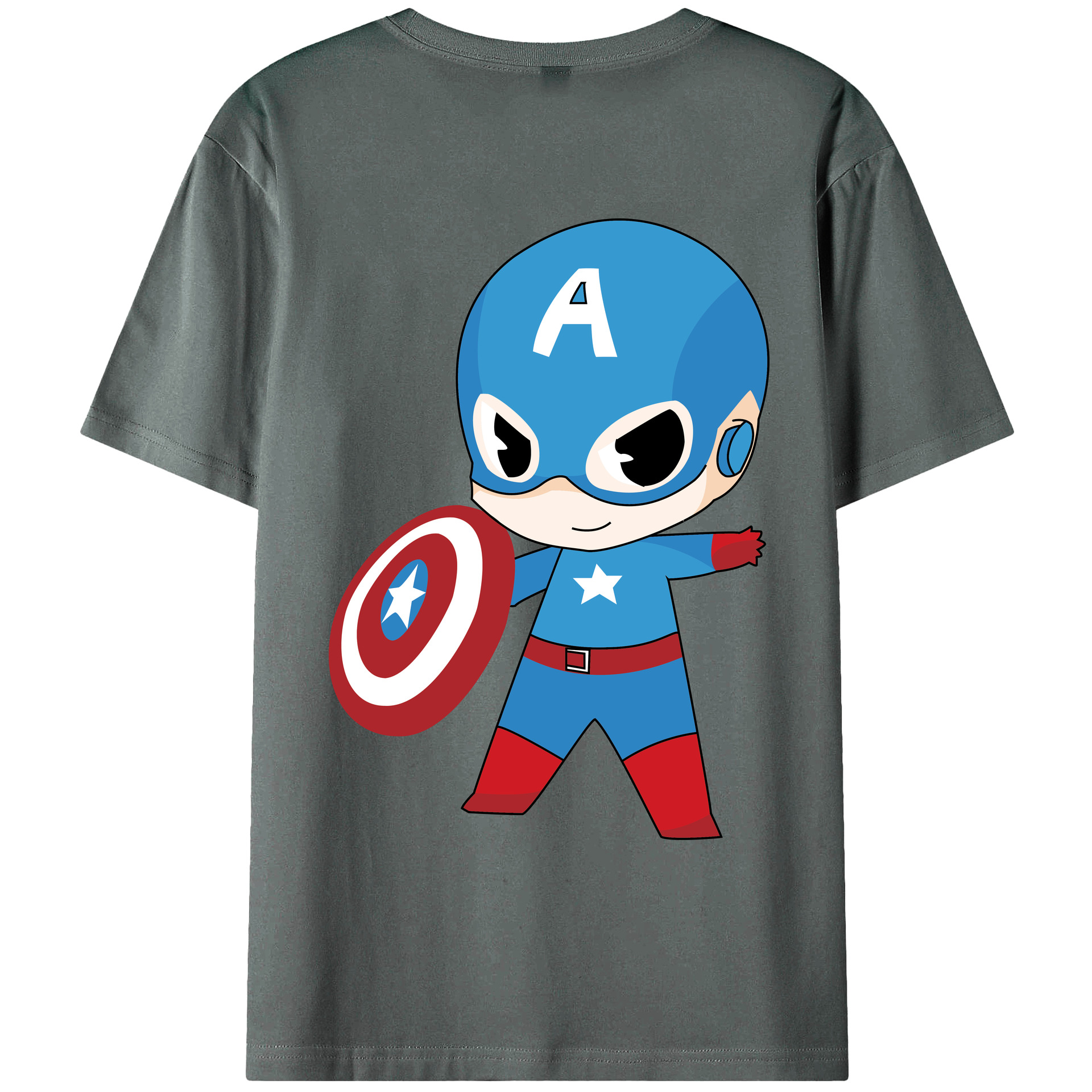 （画像用） アベンジャーズ The Avengers 綿100％ メンズ半袖Tシャツ（バックプリント） 通気性